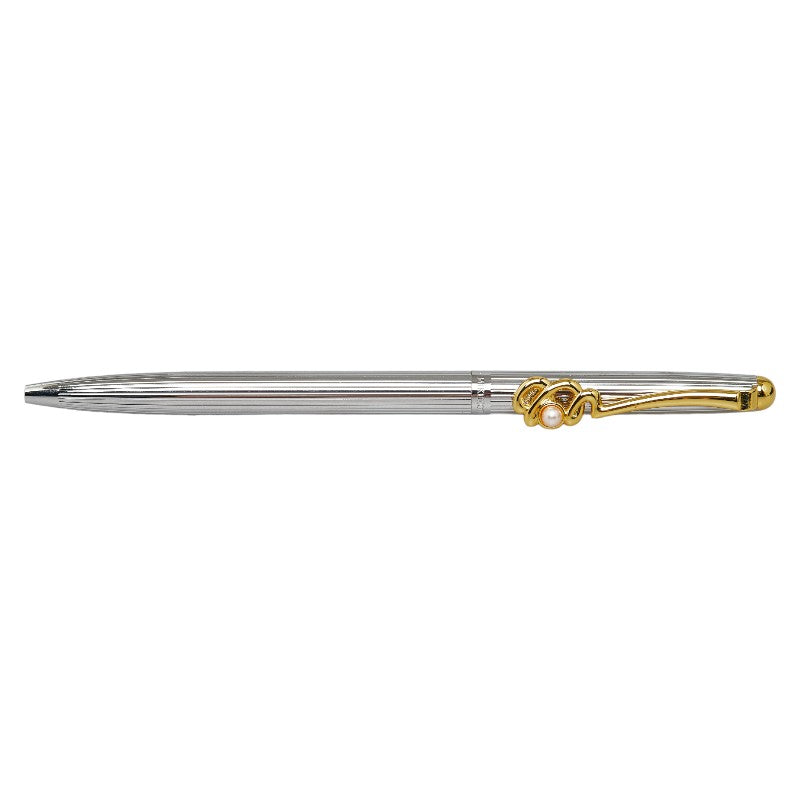 MIKIMOTO Baby Pearl Rollerball Pen Silver Gold