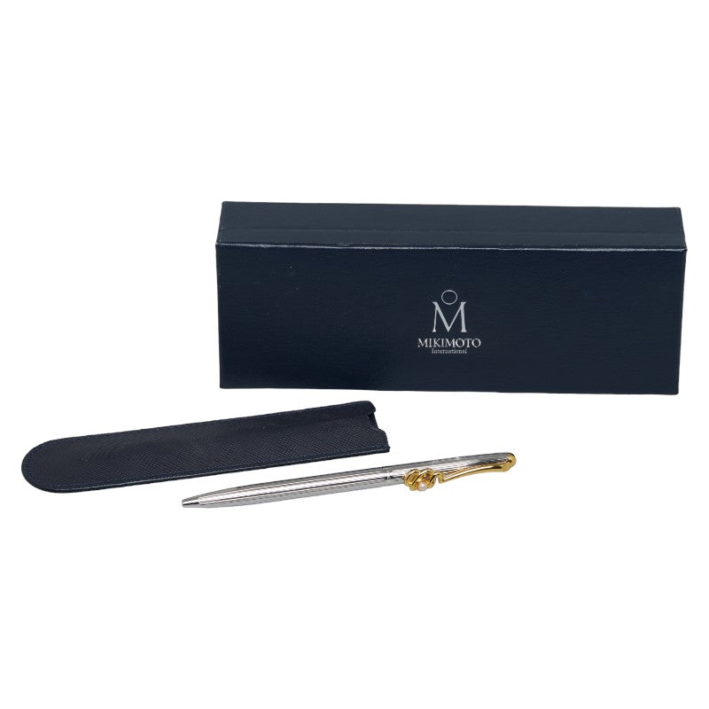 MIKIMOTO Baby Pearl Rollerball Pen Silver Gold