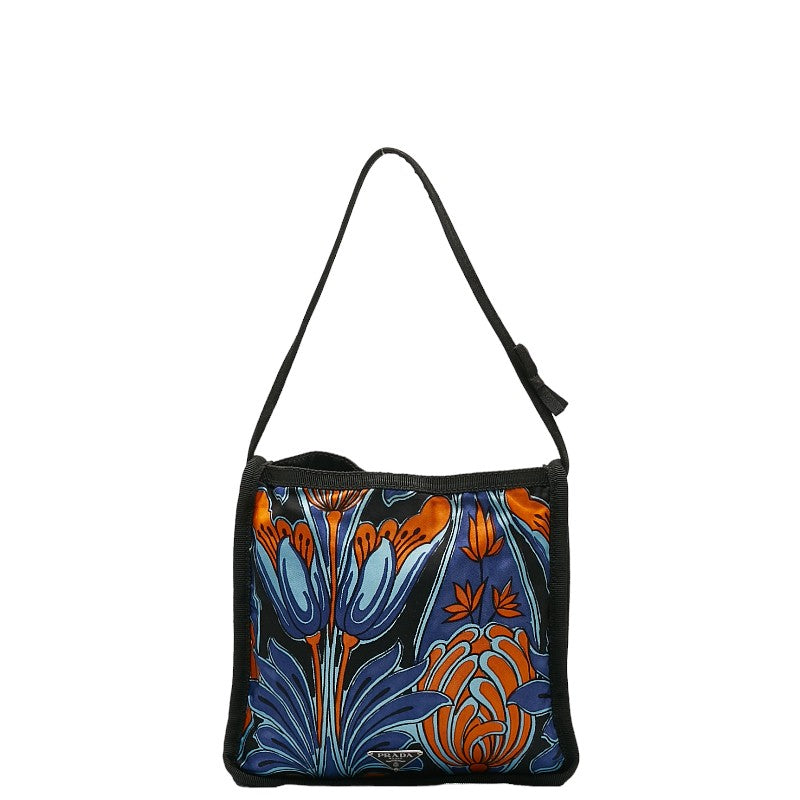 Prada Nylon Flower Shoulder Bag