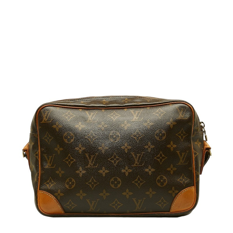 Louis Vuitton Nile Shoulder Bag Brown PVC Leather