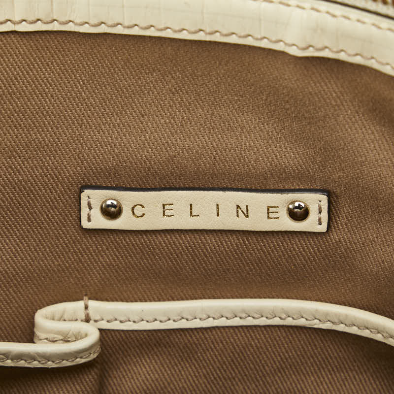 Celine Macadam Canvas Leather Handbag