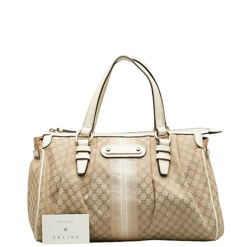 Celine Macadam Canvas Leather Handbag