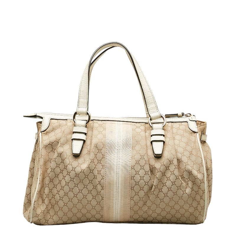 Celine Macadam Canvas Leather Handbag