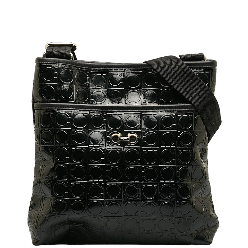 Leather Gancini Crossbody Bag