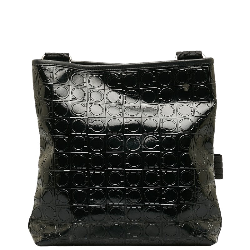 Salvatore Ferragamo Gancini Patent Leather Shoulder Bag