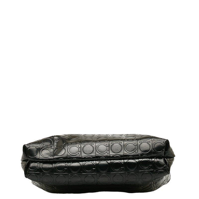 Salvatore Ferragamo Gancini Patent Leather Shoulder Bag