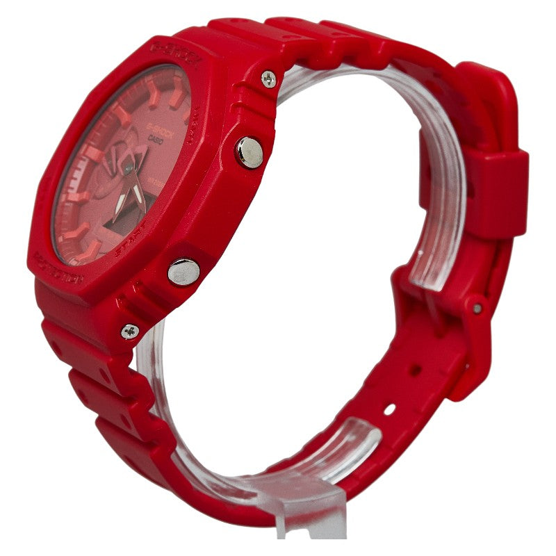 G-Shock Casio GA-2100-4AJF Men’s Red Synthetic Resin and Rubber Quartz Wristwatch with Red Dial [Pre-Owned] GA-2100-4AJF