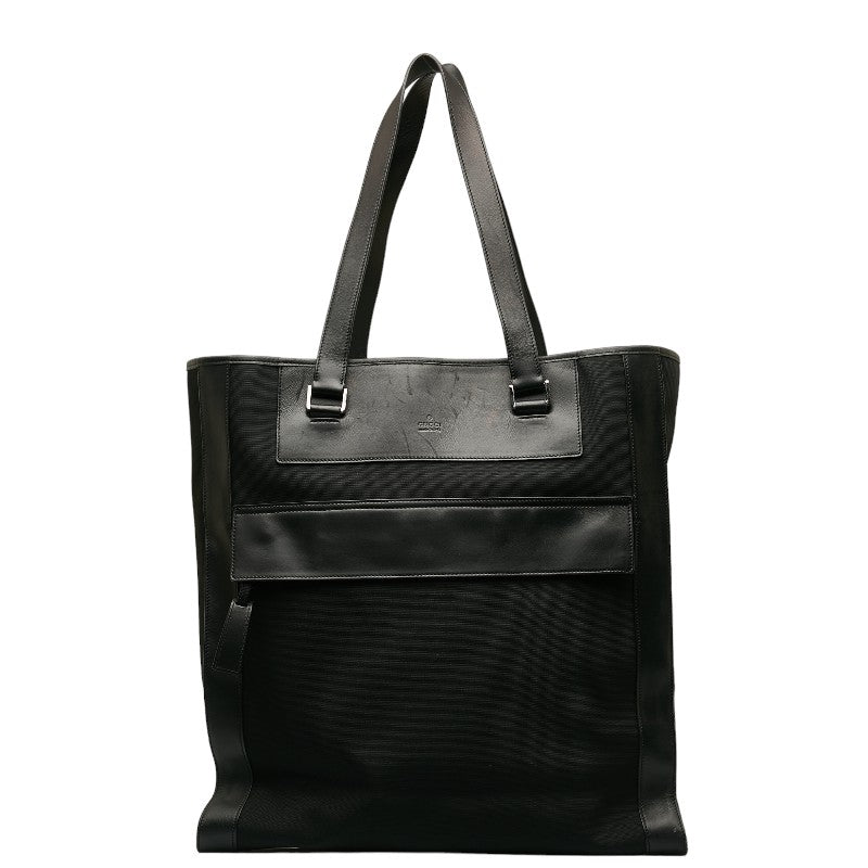 Gucci Nylon & Leather Tote Bag Canvas Tote Bag 92563 in Good condition
