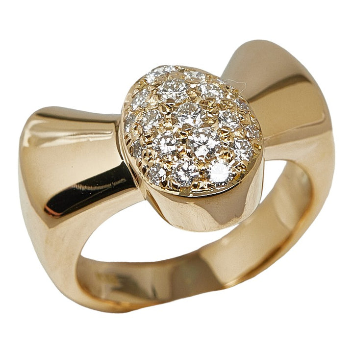 K18YG Yellow Gold Diamond 0.30ct Pave Ring