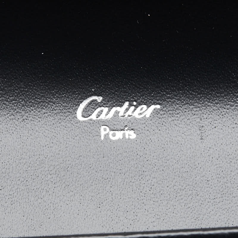 Cartier Love Collection Leather Long Wallet Black in Very Good Condition