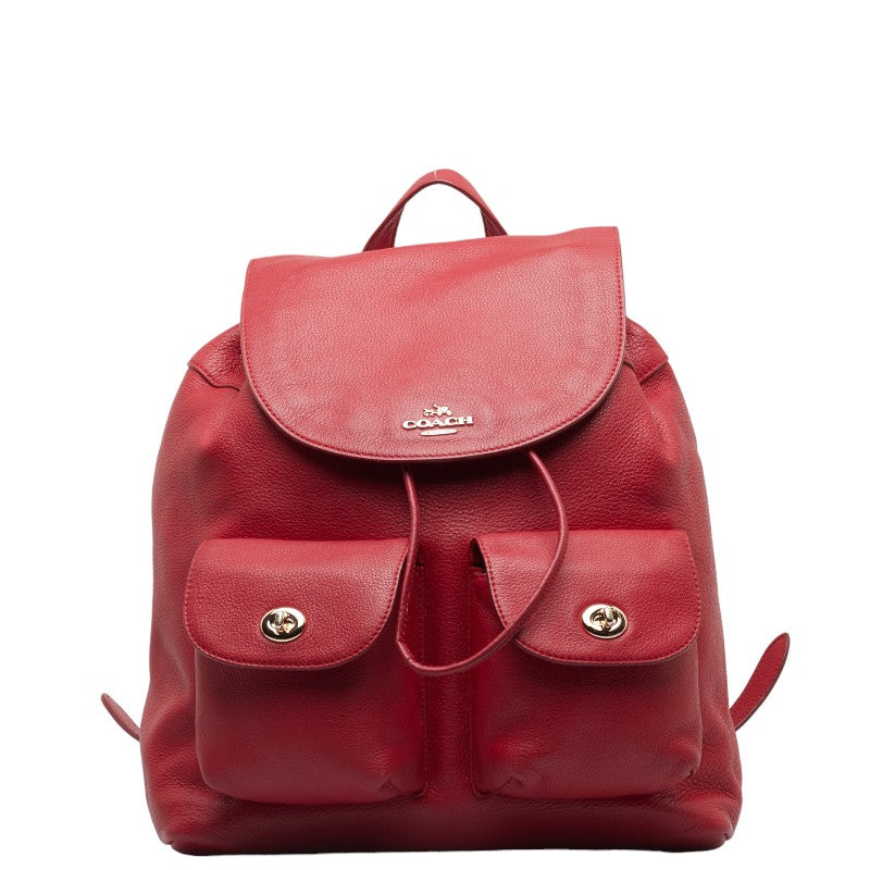 Coach Red Leather Backpack for Women in Very Good Condition