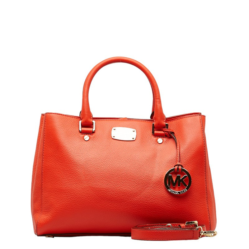 Michael Kors Leather 2WAY Handbag Red