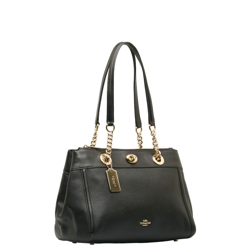 Turnlock Edie Leather Tote Bag F87239