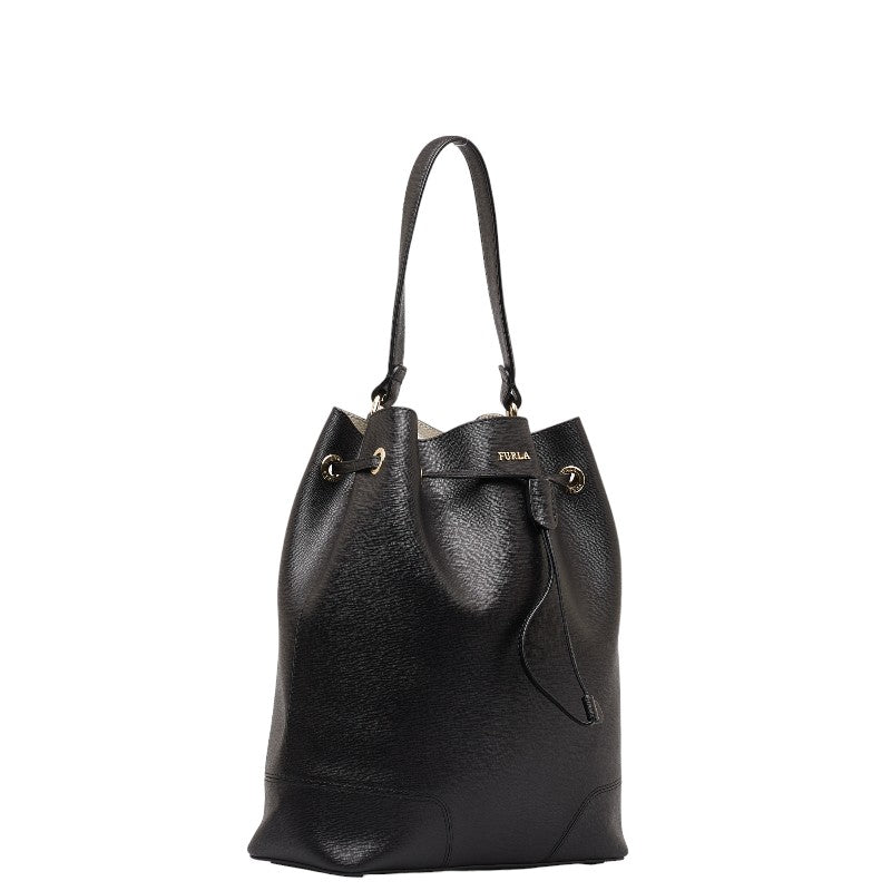 Furla Leather One Shoulder Bag Black