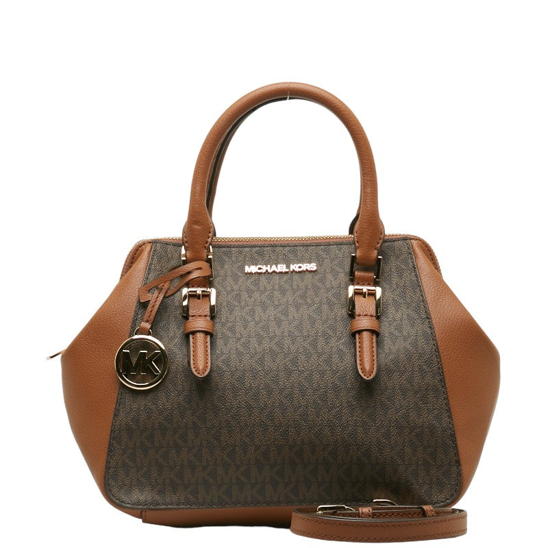 Michael Kors Charlotte Satchel Handbag Brown