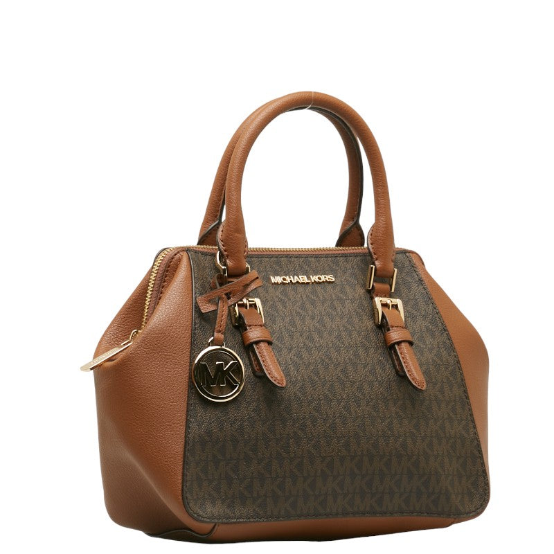 Michael Kors Charlotte Satchel Handbag Brown