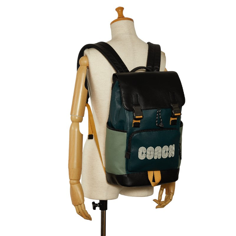 Coach Nylon Leather Backpack C6656