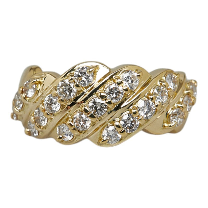 Ladies' 1.00ct Diamond Ring in K18 Yellow Gold, Size 11.5 (Used)
