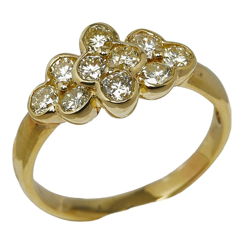 K18YG Yellow Gold Diamond 1.00ct Ring 13号 in Great Condition