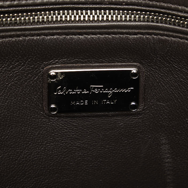 Salvatore Ferragamo Gancini Sofia Python Suede Handbag