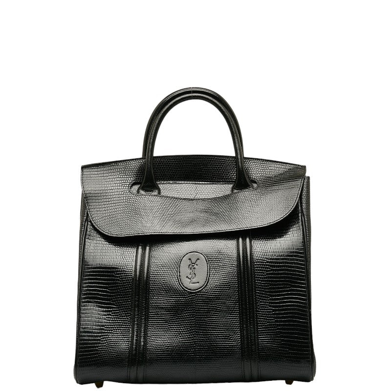 Yves Saint Laurent Embossed Leather Handbag Leather Handbag in Good condition
