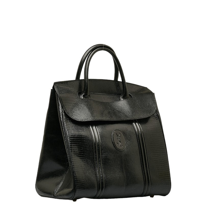 Yves Saint Laurent Embossed Leather Handbag Leather Handbag in Good condition