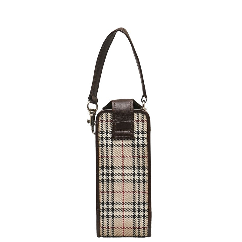 Burberry Nova Check Canvas Leather Pouch in Very Good Condition