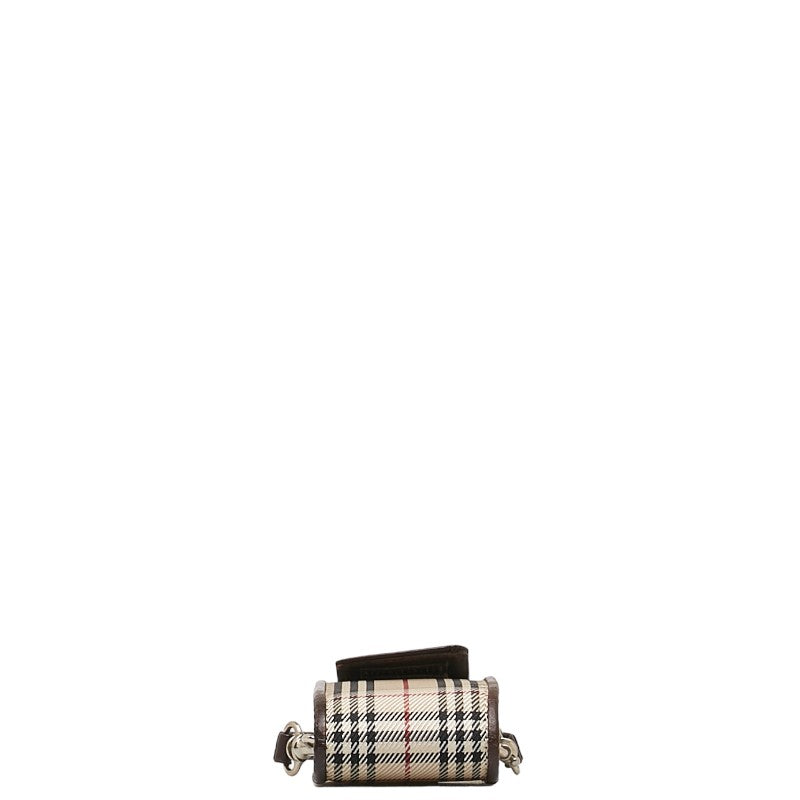 Burberry Nova Check Canvas Leather Pouch in Very Good Condition