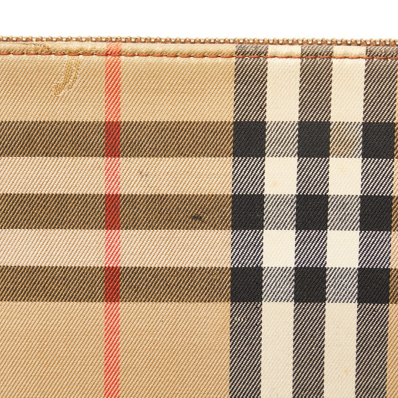 Burberry Nova Check Canvas Leather Shoulder Bag