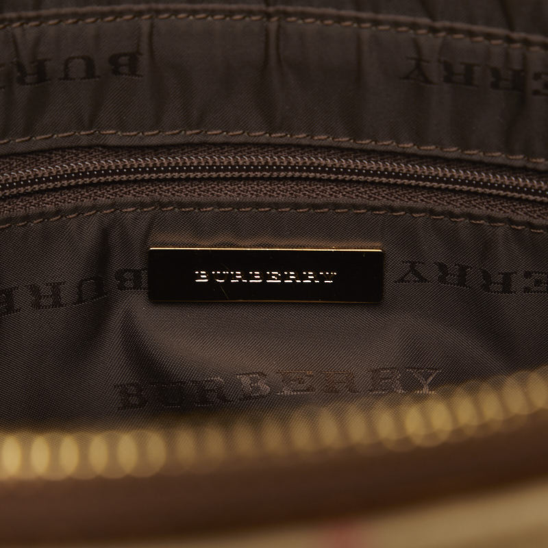 Burberry Nova Check Canvas Leather Shoulder Bag