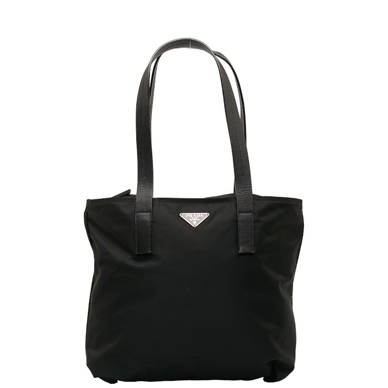 Prada Nylon Leather Tote Bag in Very Good Condition