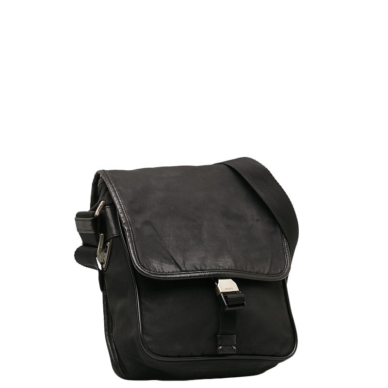 Prada Nylon Leather Shoulder Bag