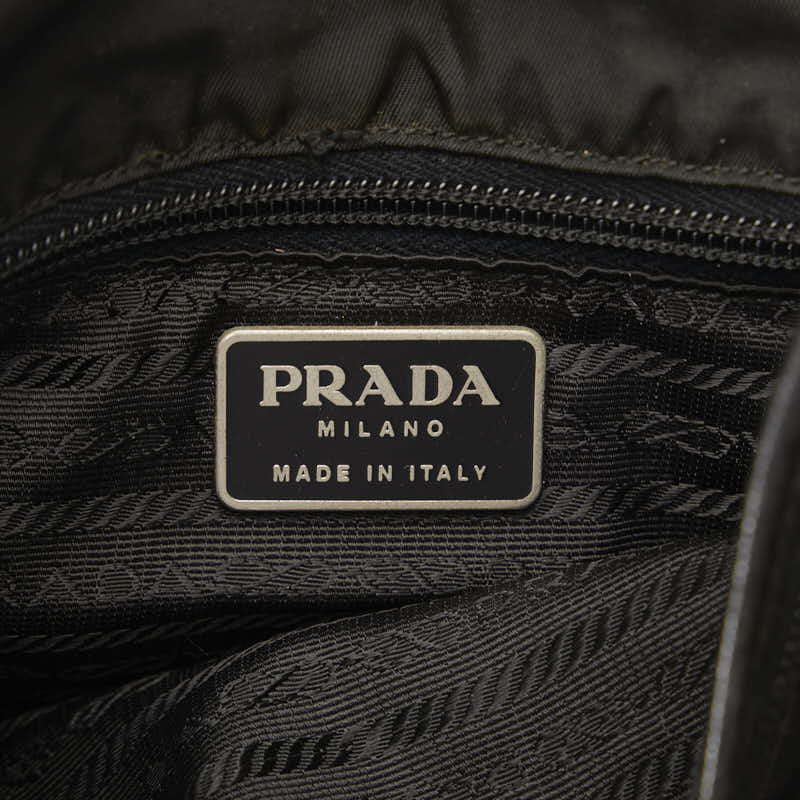 Prada Nylon Leather Shoulder Bag