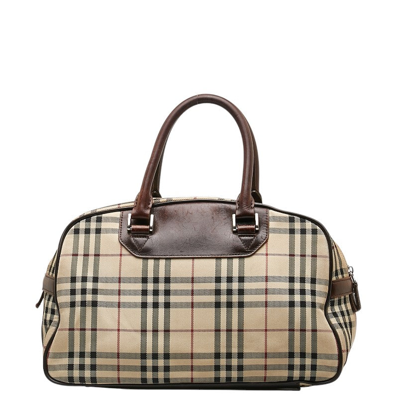 Burberry Nova Check Canvas Leather Handbag in Good Condition