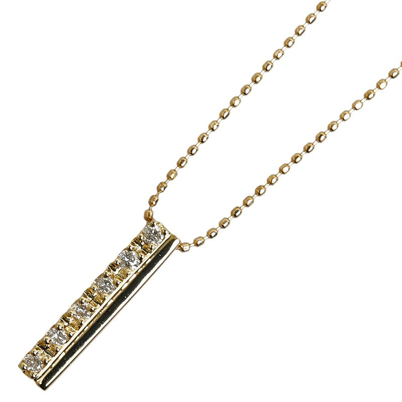 18K Diamond Plate Pendant Necklace