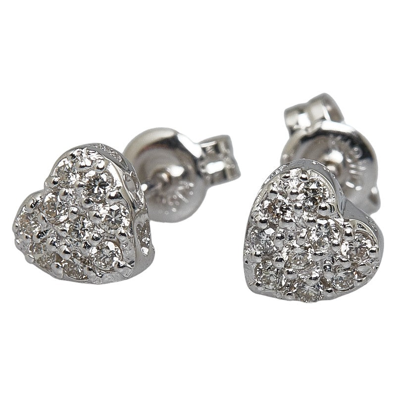 18K Heart Stud Earrings