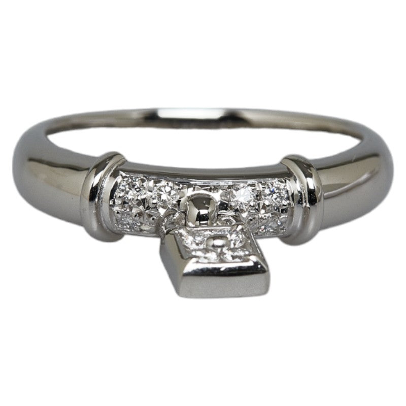 Platinum Diamond Padlock Ring