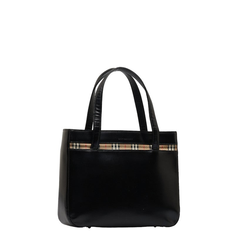 Burberry Nova Check Shadow Horse Leather Tote Bag