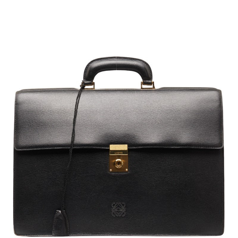 Loewe Leather Briefcase Business Bag Leather in Good condition