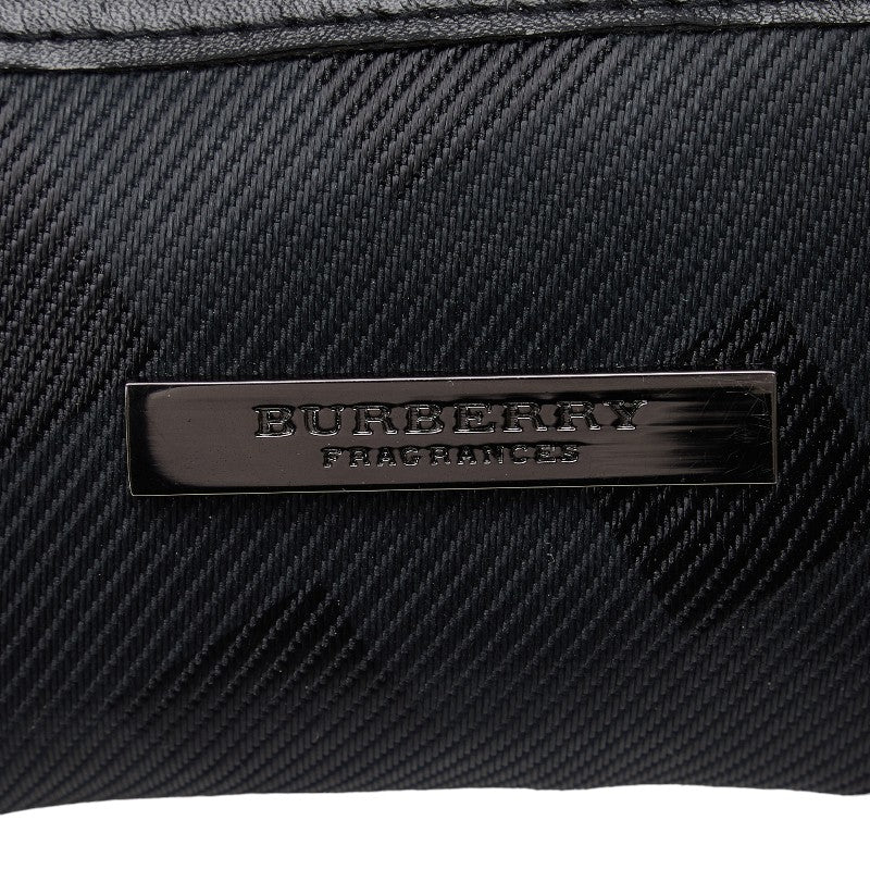 Burberry Nylon Leather Logo Plate 3-Pouch Clutch