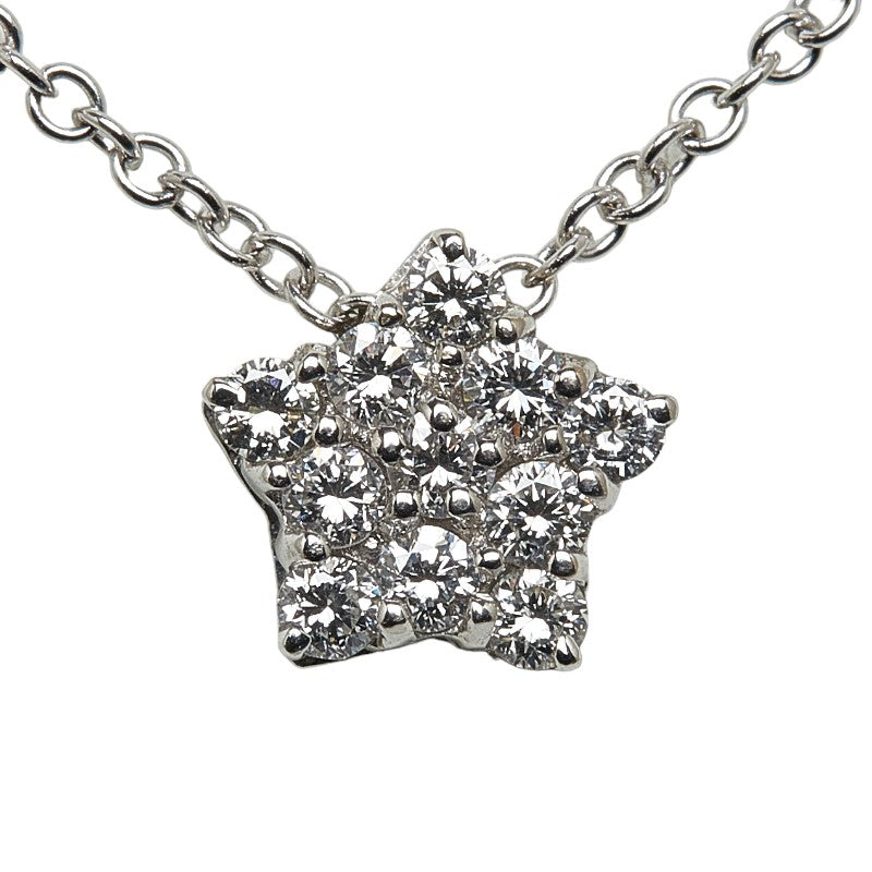 18K Diamond Star Pendant Necklace