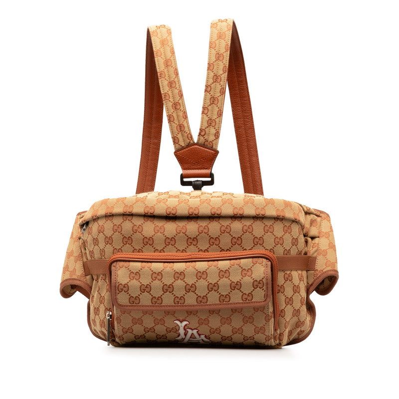 Gucci GG Canvas LA Angels Body Bag Canvas Belt Bag 536842 in Good condition
