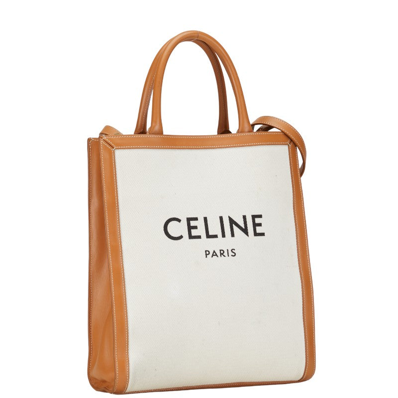 Celine Canvas Leather Vertical Cabas Medium Handbag in Very Good Condition