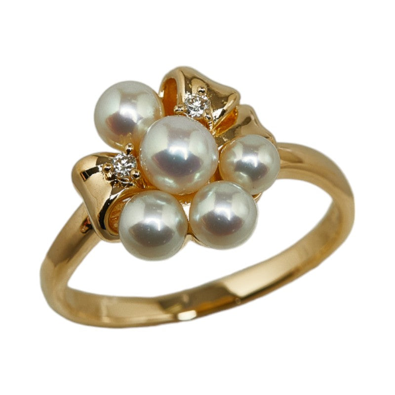 Tasaki 18k Gold Diamond Pearl Ring Ring Metal in Excellent condition
