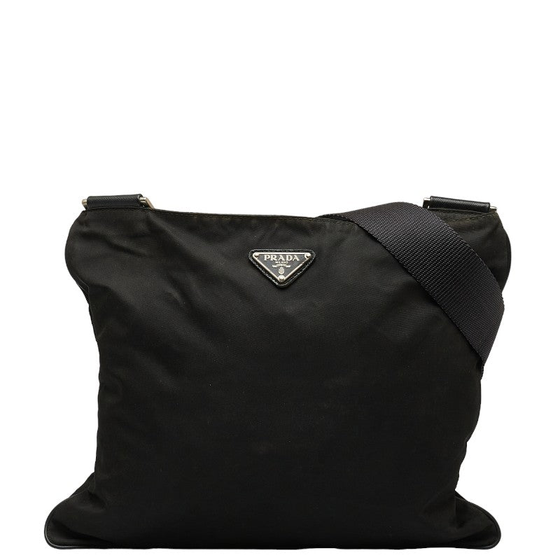 Prada Nylon Triangle Logo Shoulder Bag