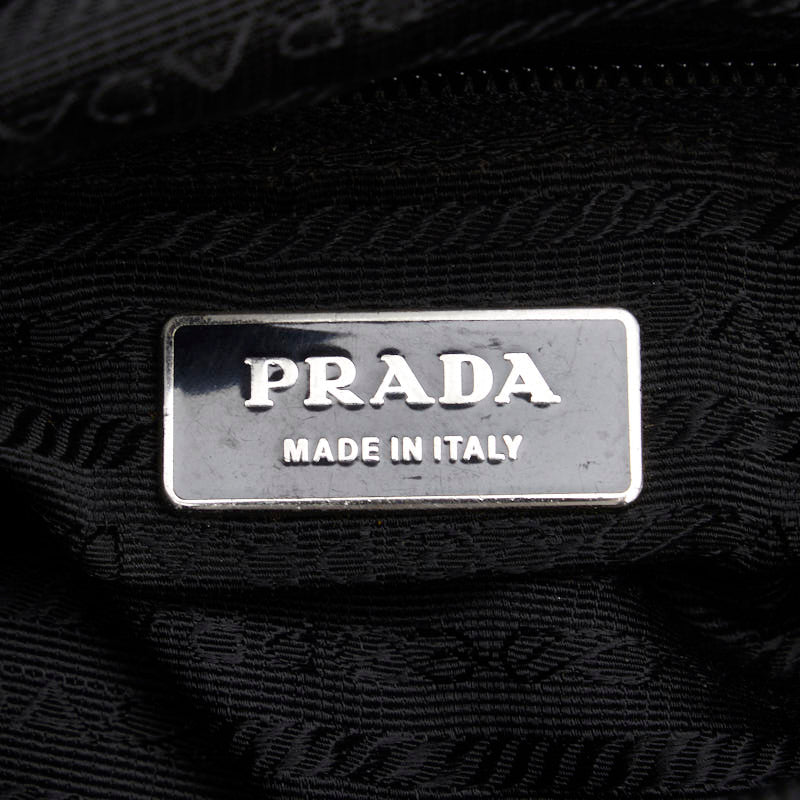 Prada Nylon Triangle Logo Shoulder Bag