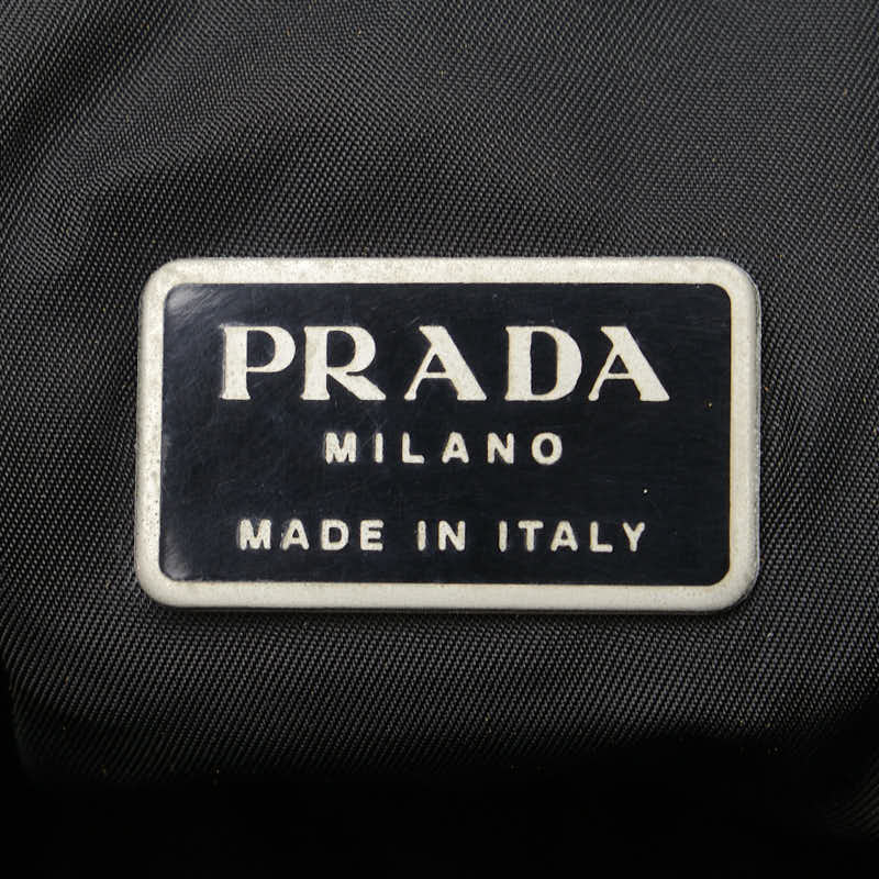 Prada Nylon Tessuto Shoulder Bag Black in Good Condition