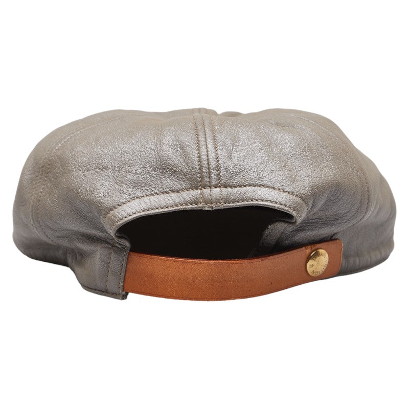 Louis Vuitton Leather Cap Hat Size L in Good Condition