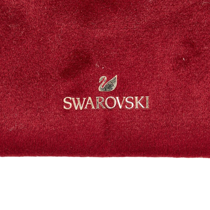 Swarovski Suede Clutch Bag Red