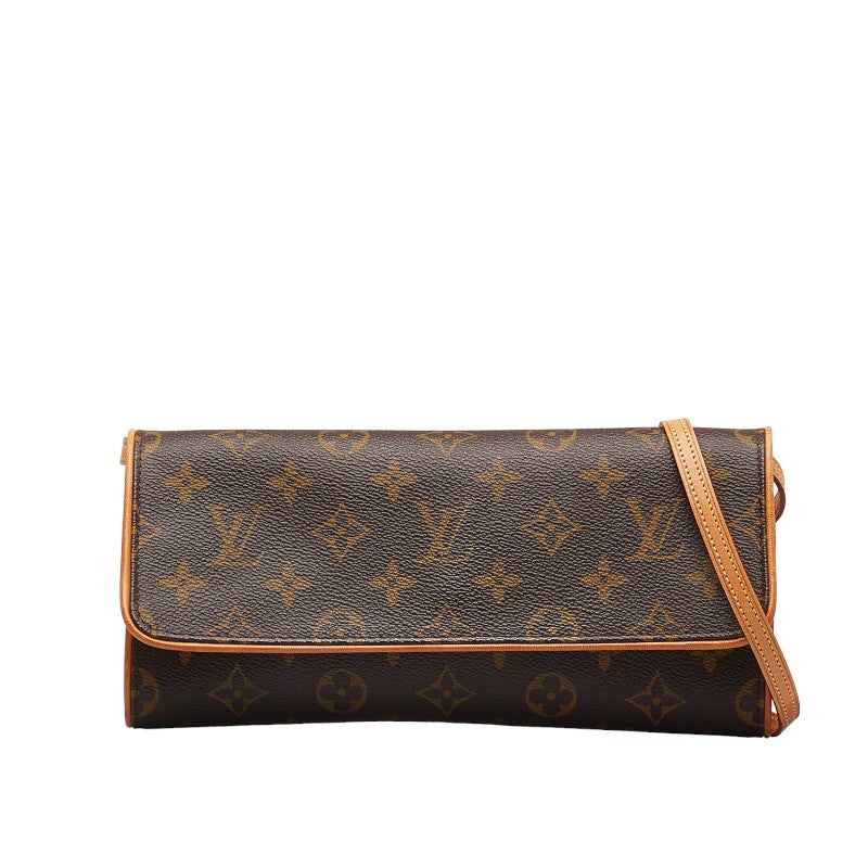 Louis Vuitton Monogram Twin GM Shoulder Bag M51852 Brown PVC Leather in Very Good Condition